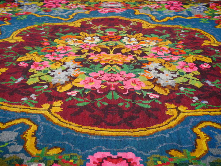 Moldovan Antique Bessarabian Kilim Carpet For Sale