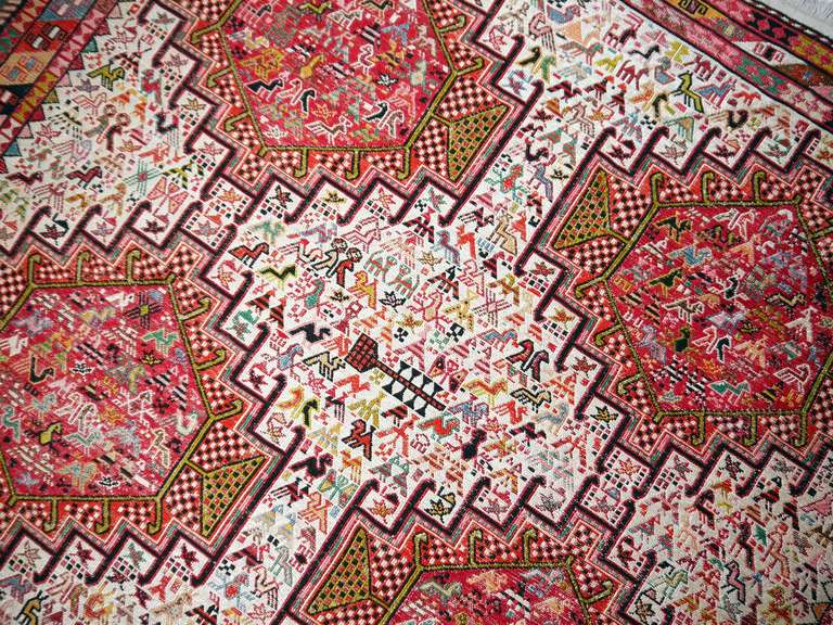 Persian Vintage Silk Kilim