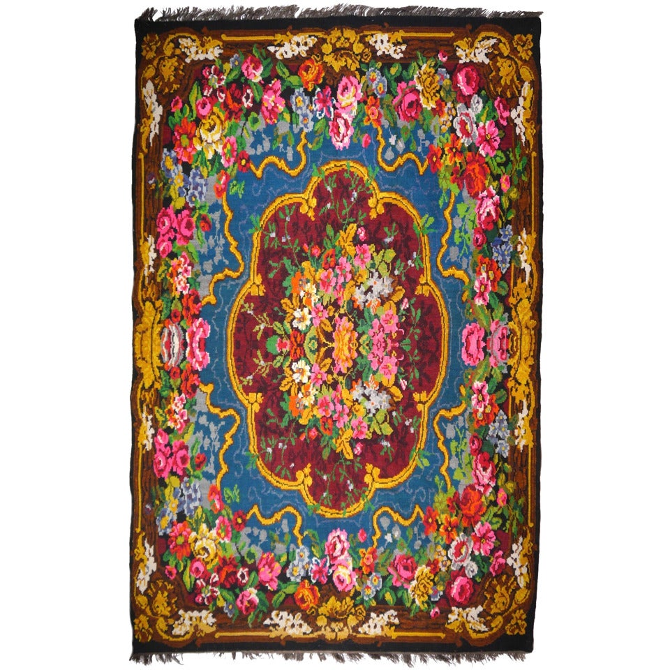 Antique Bessarabian Kilim Carpet