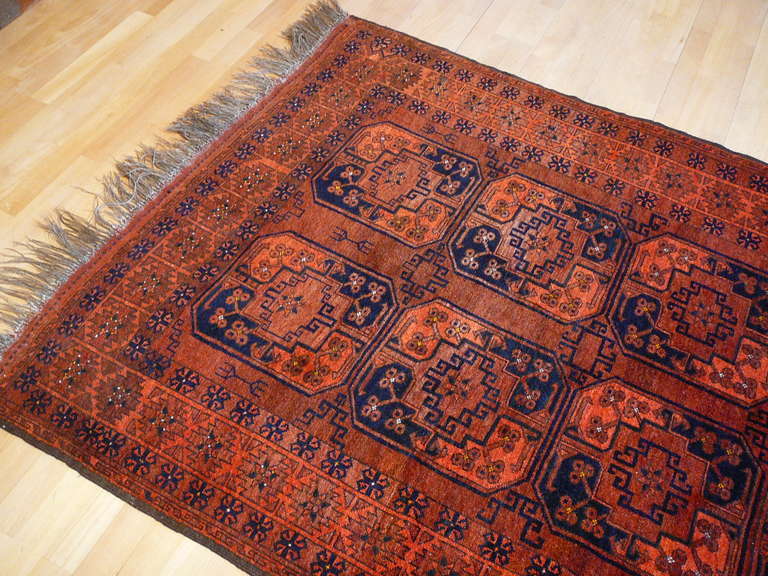 Vintage Afghan Ersari Tribal Rug At 1stdibs Late 20th Century Vintage Afghan Ersari Tribal Rug For