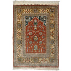 Pure silk Hereke Ozipek Prayer rug 12