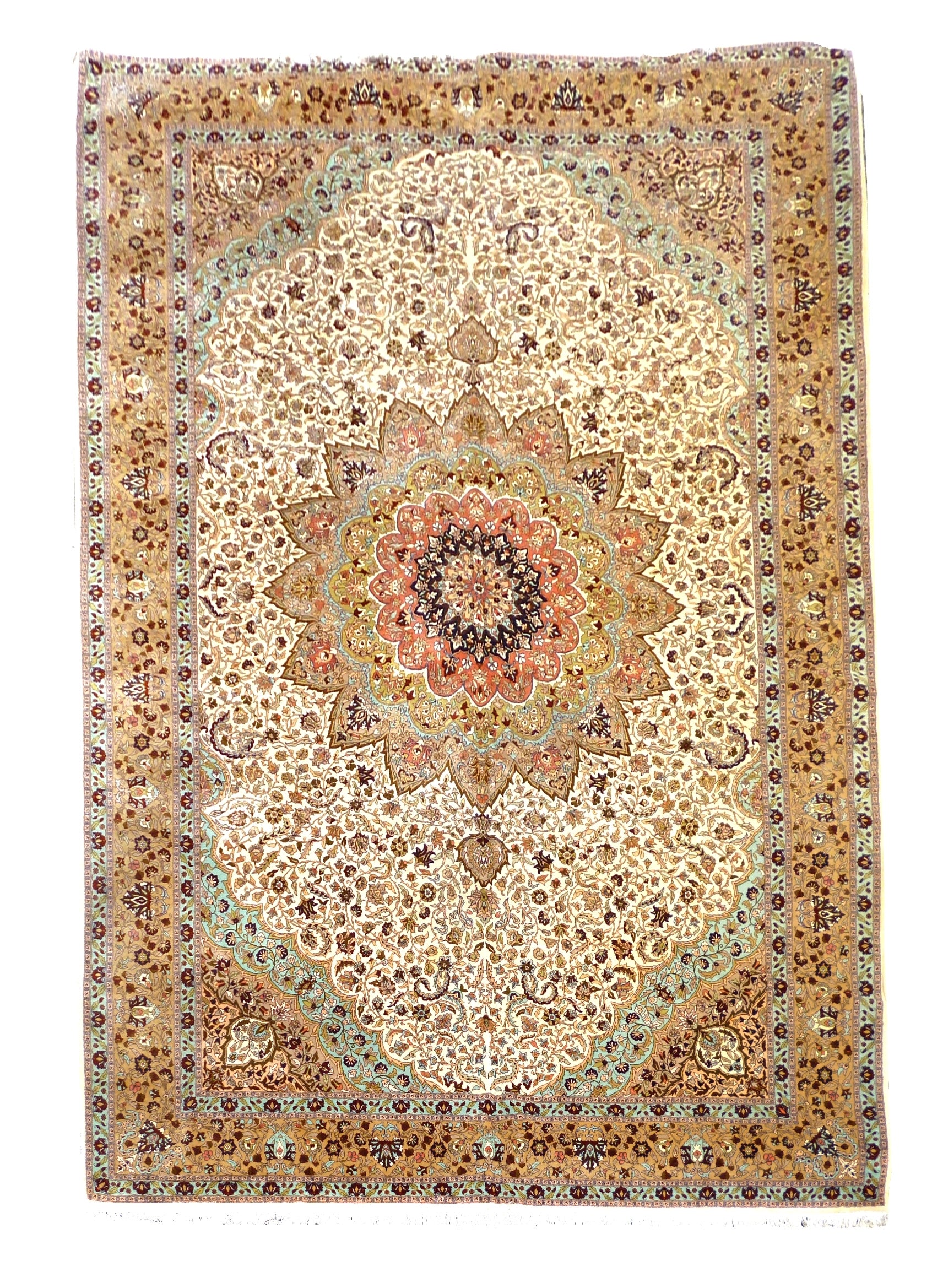 Fine Rug Vintage Turkish Hereke Carpet Oversize 17 x 11 ft hand knotted rug For Sale