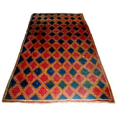 Vintage Moroccan Tribal Taznakht Rug 11