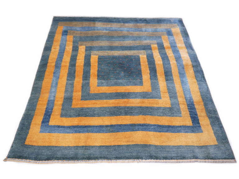 Great almost square tribal rug with natural dyes.