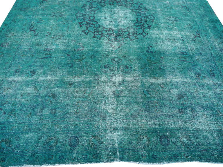 overdyed green rug