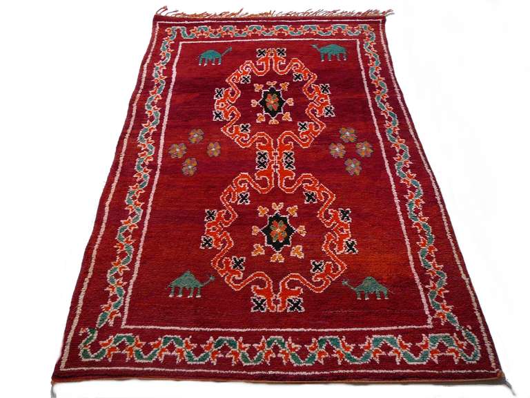 Stunning Vintage North African Rug For Sale at 1stdibs