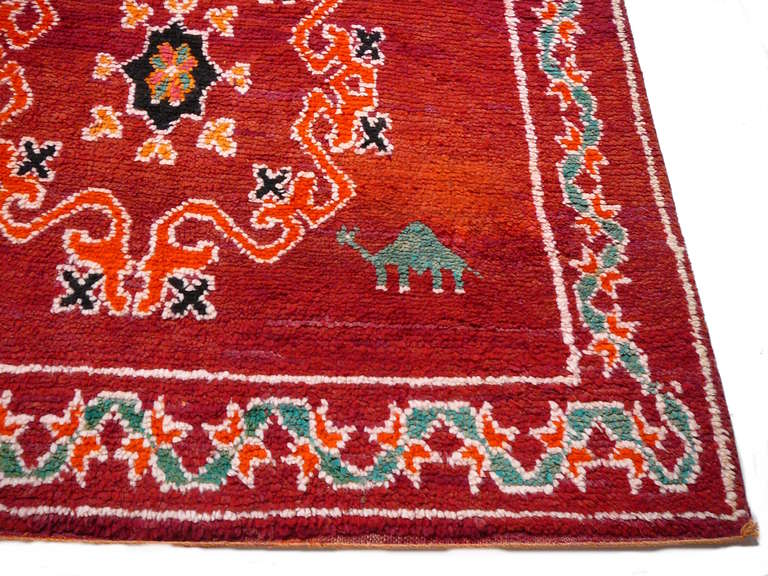 Stunning Vintage North African Rug For Sale at 1stdibs