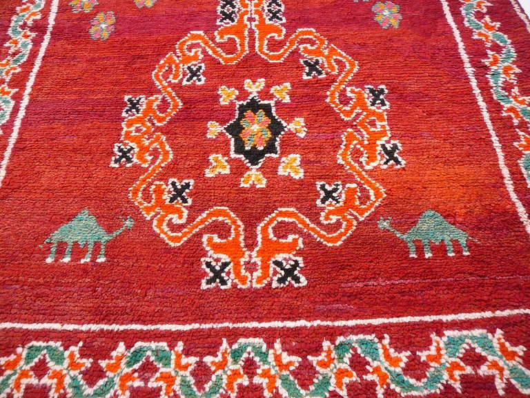 Stunning Vintage North African Rug For Sale at 1stdibs