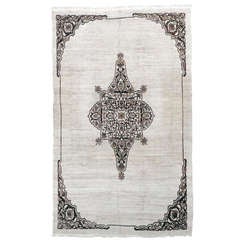 The african Berber Vintage "White Giant Rug" 23 x 14.7 ft