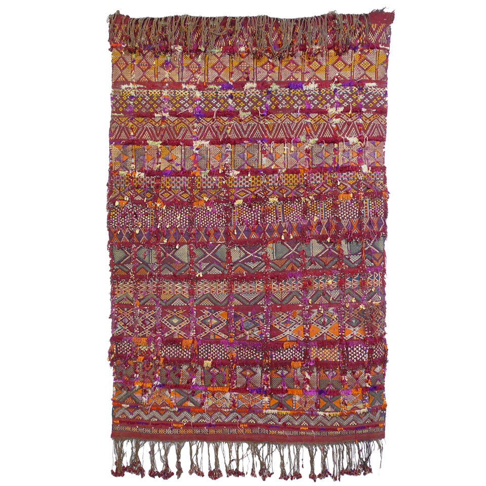 Antique One of a Kind North African Berber Wedding Blanket