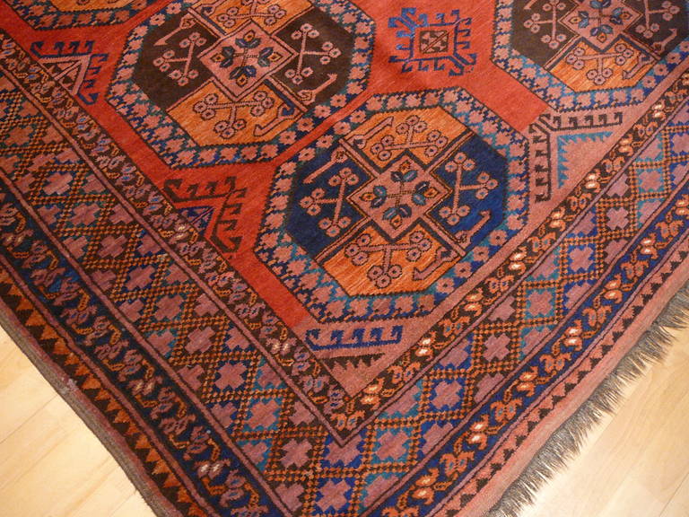 Tribal Ersari Antique Turkmen Gentlemens Carpet Large Size