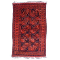 Vintage Afghan Ersari Tribal Rug