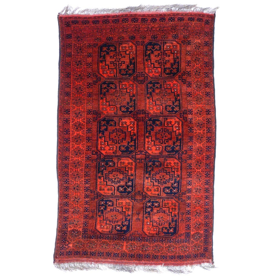 Vintage Afghan Ersari Tribal Rug