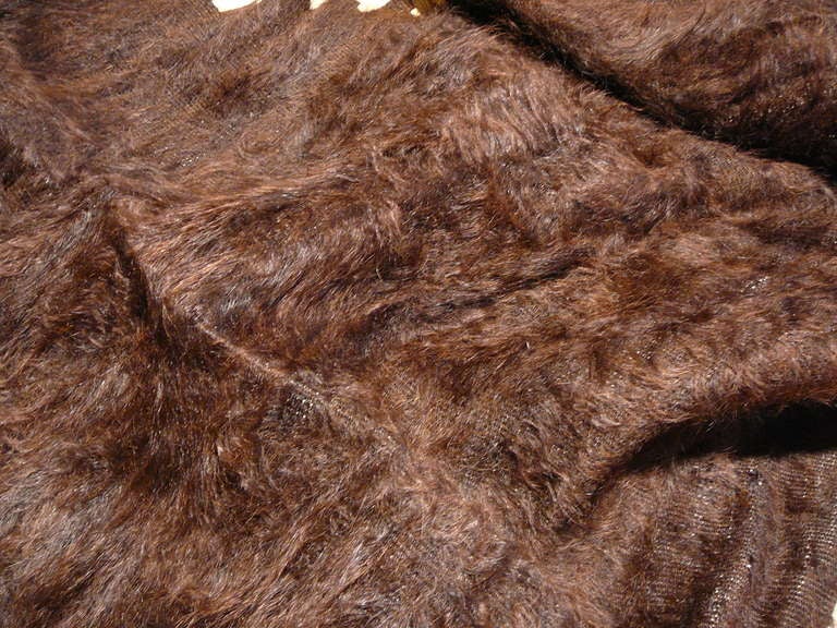 Seltener Vintage-Mohair-Decken- oder Kelim-Teppich aus der Türkei