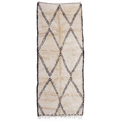 Vintage Beni Ourain North African Berber Rug