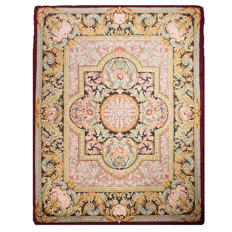 Royal Antique Spanish Savonnerie Style Rug at 1stDibs