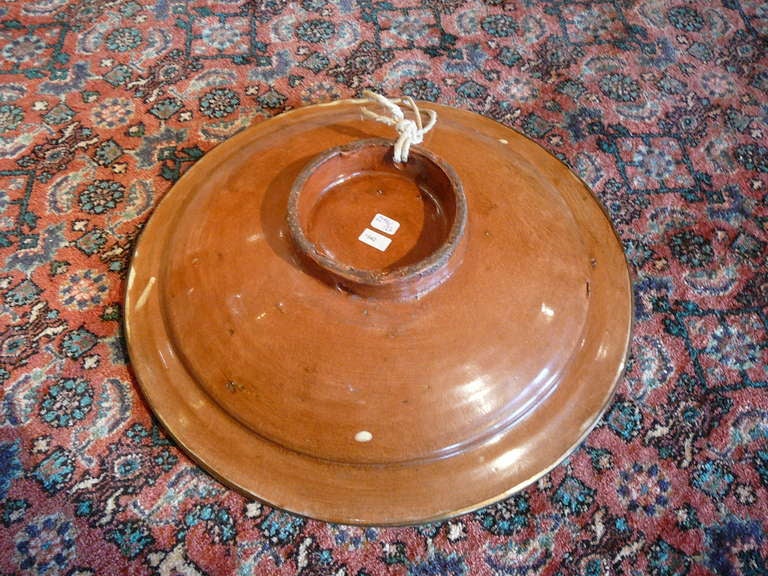 Magnifique bol en céramique antique monté sur laiton. Très bon état et Condit.
