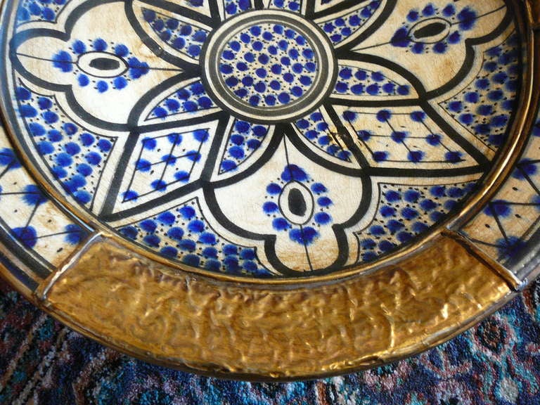 Moorish Moroccan Ceramic Bowl For Sale