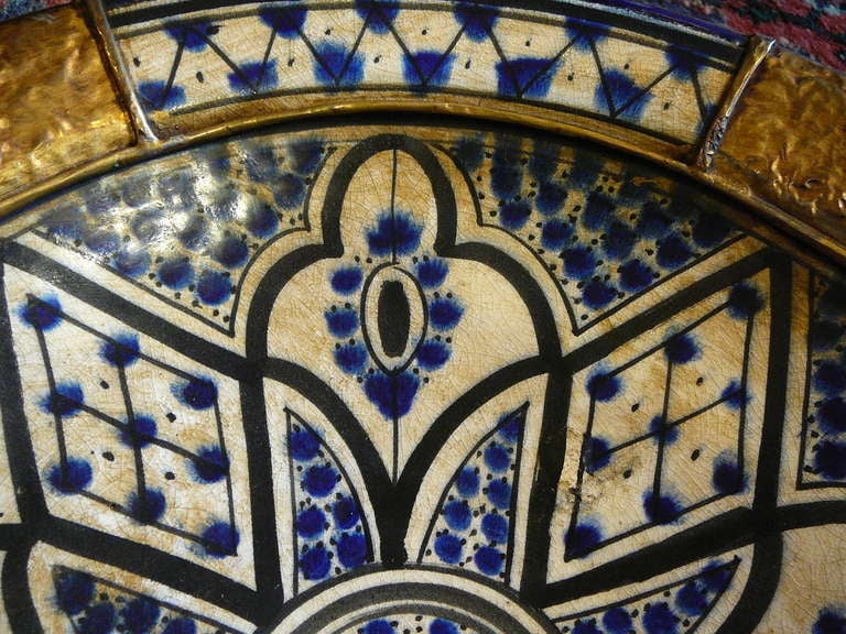 Hand-Crafted Moroccan Ceramic Bowl For Sale