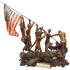 Vintage Raising the Flag on Iwo Jima