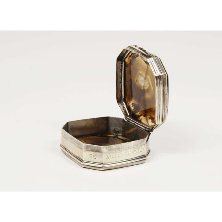 J.M.W. Turner's Silver Mounted Smoky Agate Snuffbox