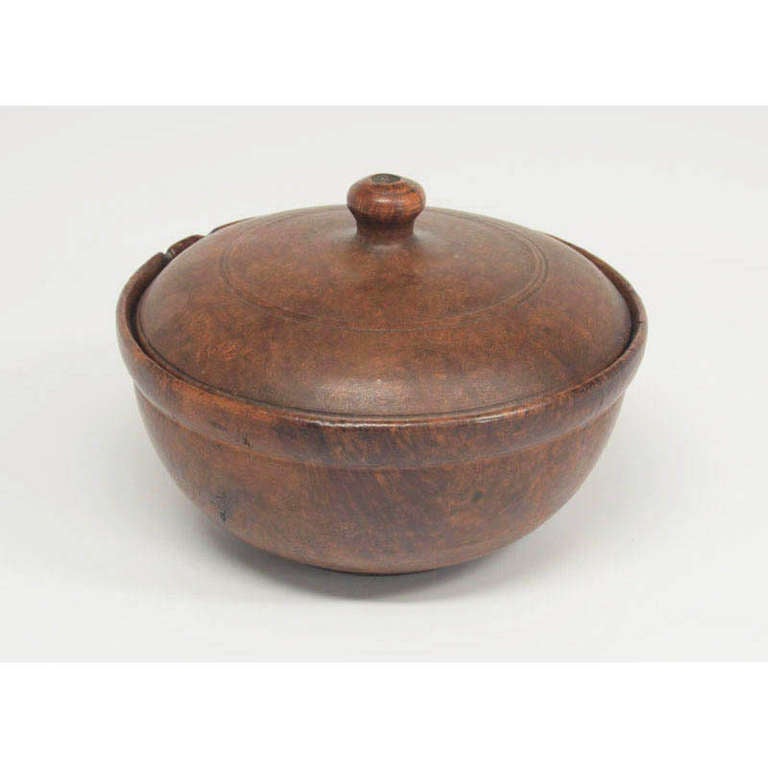Rare Small Covered Burl Bowl