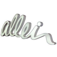 A.L.L.E.I.N, Very Large Metal Sign, Illuminated