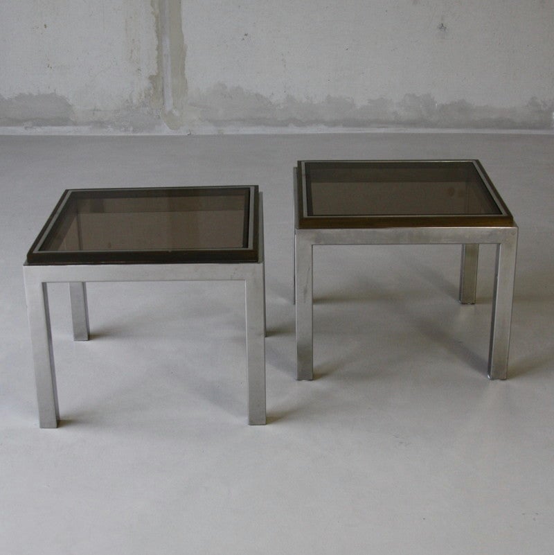 Modern Pair of Jean Charles Style Side Tables, 1960s