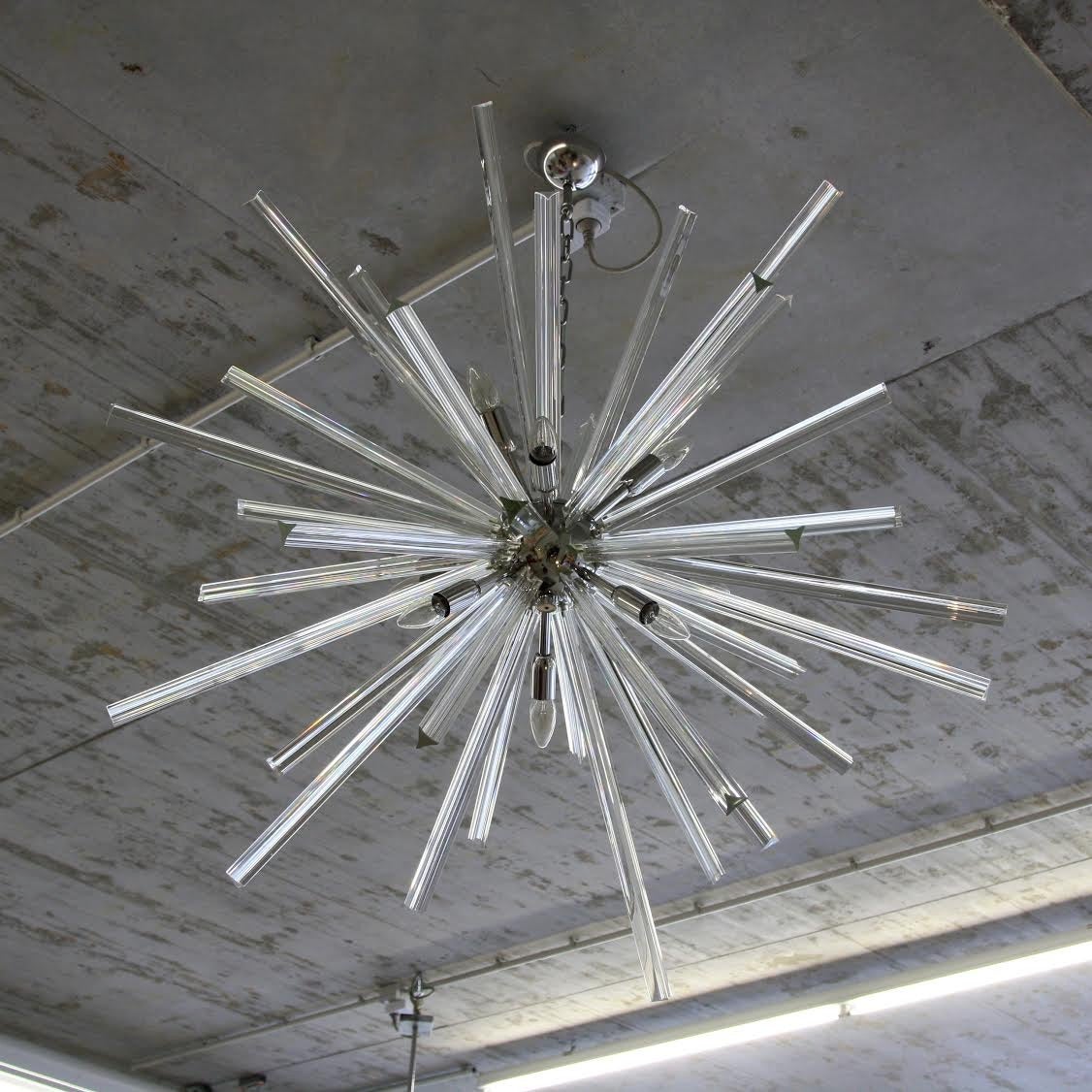 Modern Murano Glass Sputnik Hanging Lamp, Italy