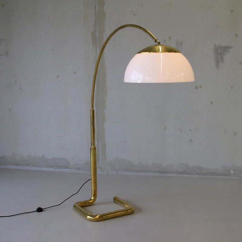 Modern Brass Colored Floor Lamp, France
