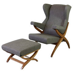 Franco Albini Lounge Chair and Foot Stool 9