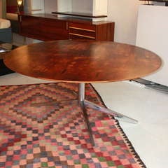 FLORENCE KNOLL Rosewood Round Dining Table