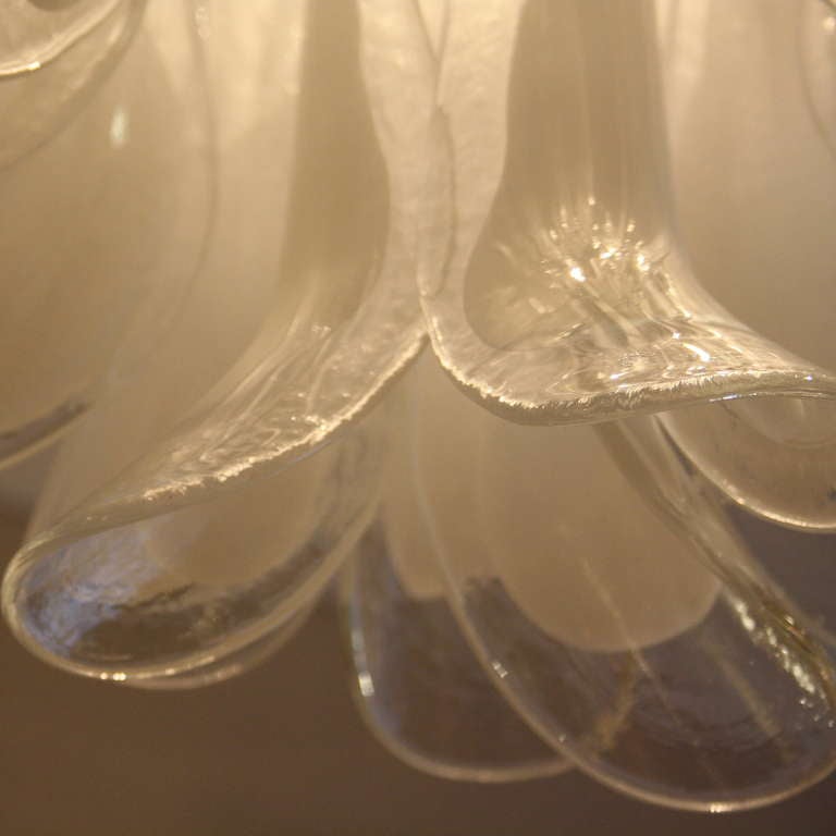 Modern Large Murano Glass Saddle Form Chandelier