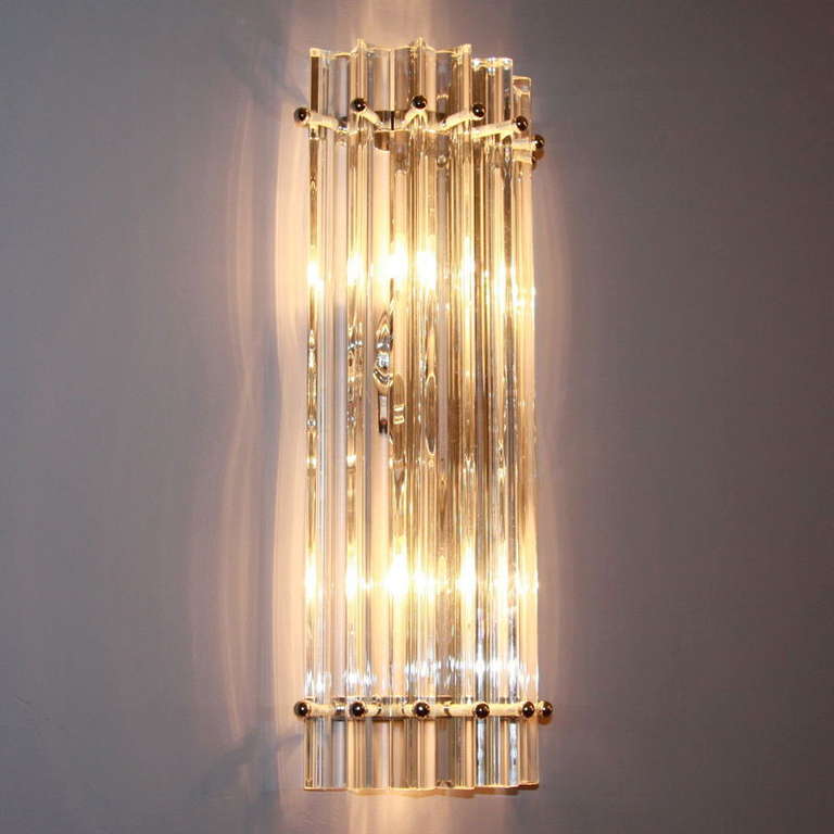 Paire d'appliques murales de style Venini