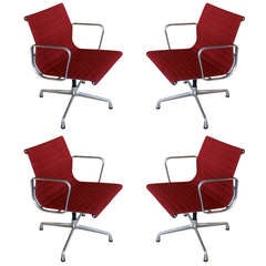 Eames Aluminium Group Swivel Chairs, Set Of 4, Vitra