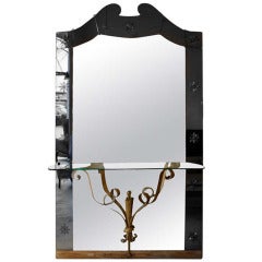 Large Mirror in the style of Fontana Arte, 1950's