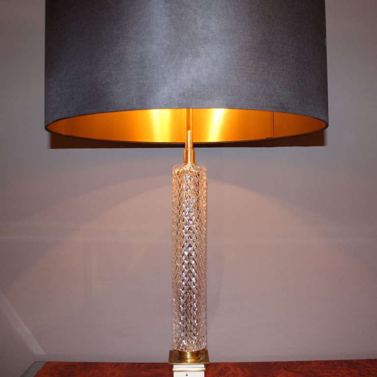 Pair of French Glass Table Lamps, 1960s In Excellent Condition For Sale In Berlin, DE