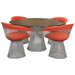 Retro Warren Platner Dining Table and Set of Chairs, Knoll International