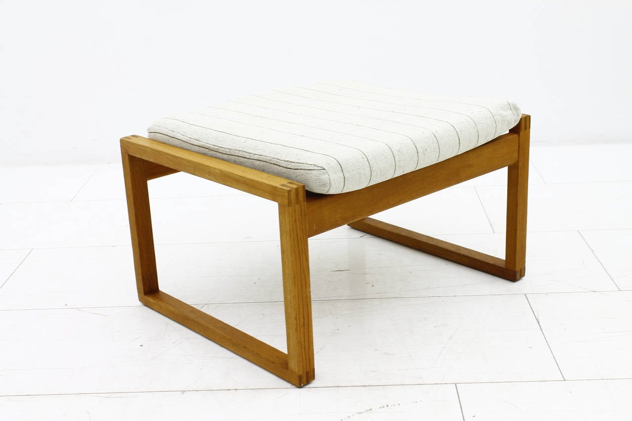 Pair of Danish Lounge Chairs with Footstool by Børge Mogensen 2
