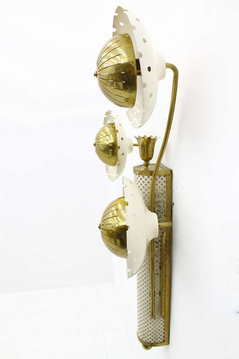 Large Flower Wall Sconce, France Circa 1950`s For Sale 2