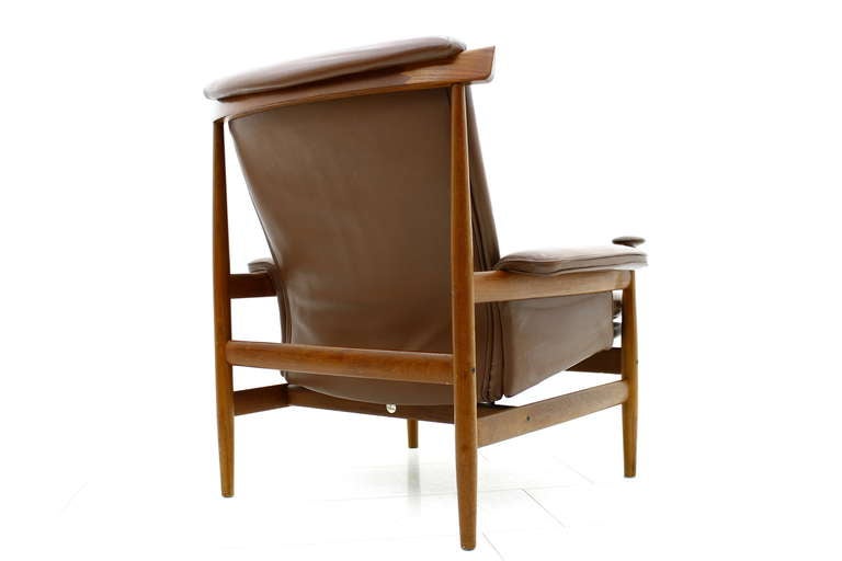 Scandinavian Modern Finn Juhl Bwana Lounge Chair, France & Son, Denmark