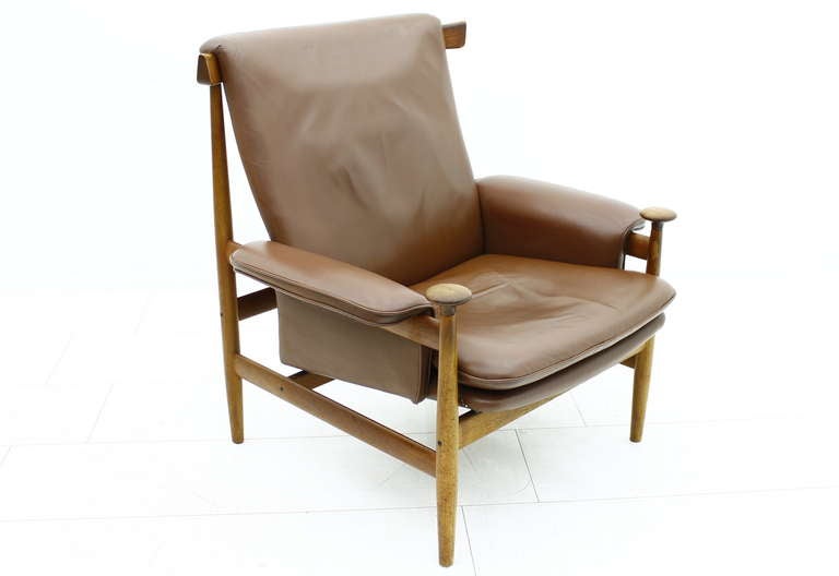 Finn Juhl Bwana Lounge Chair, France & Son, Denmark In Good Condition In Frankfurt / Dreieich, DE