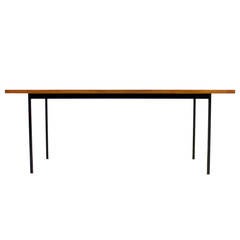 Minimalist Dining or Conference Teak Table, Desk by Florence Knoll, 1950`s