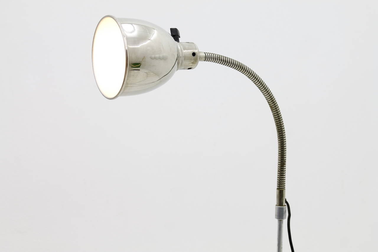 Christian Dell Floor Lamp with Gooseneck 1930s For Sale 2