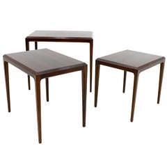 Nesting Tables in Rosewood by Johannes Andersen, Denmark, 1960s 12