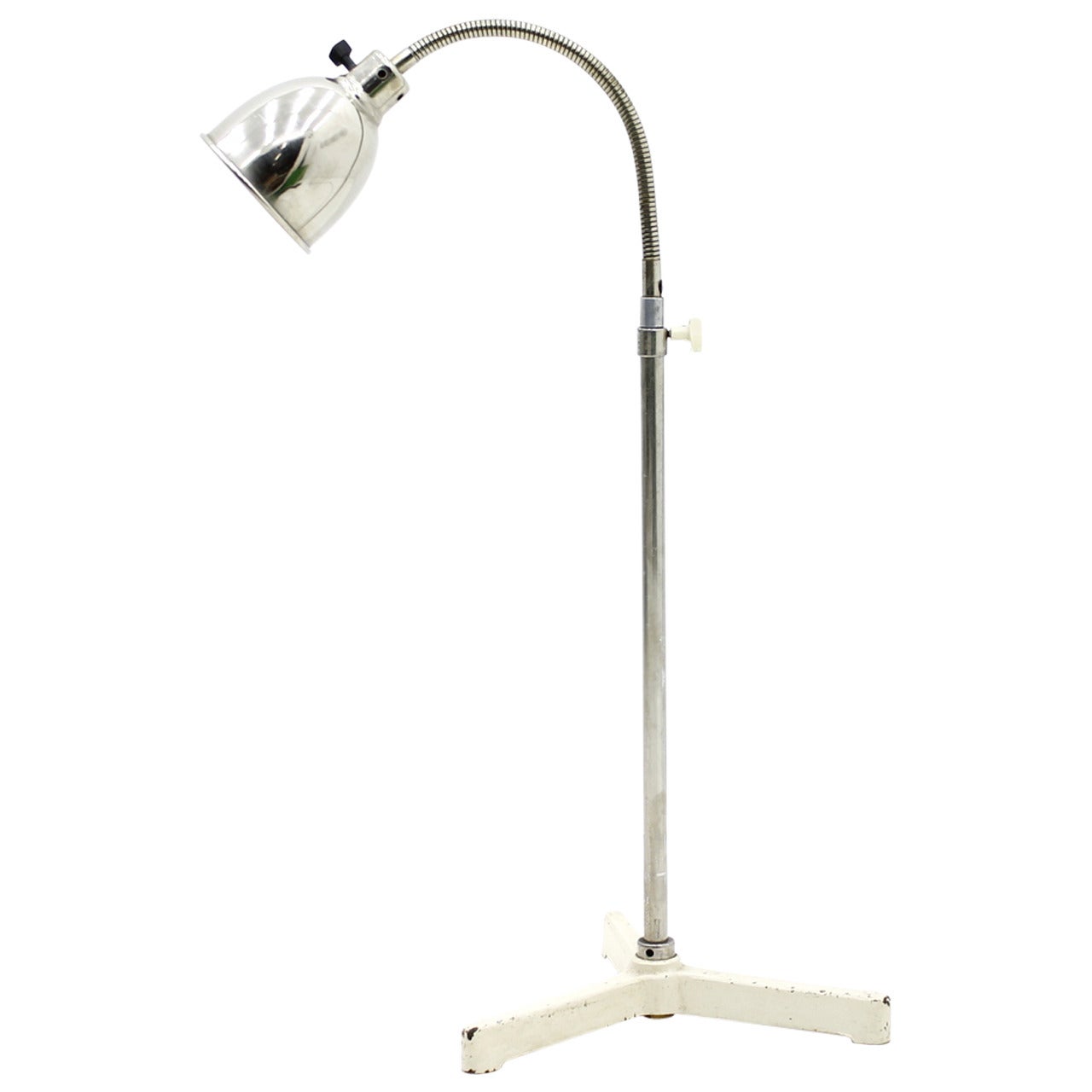 Christian Dell Floor Lamp with Gooseneck 1930s For Sale
