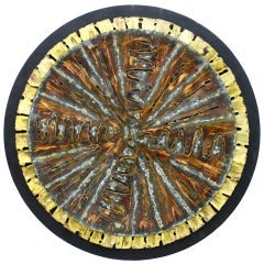 Brutalist Wall Mounted Decoration, Metal Sculpture circa 1950s 2