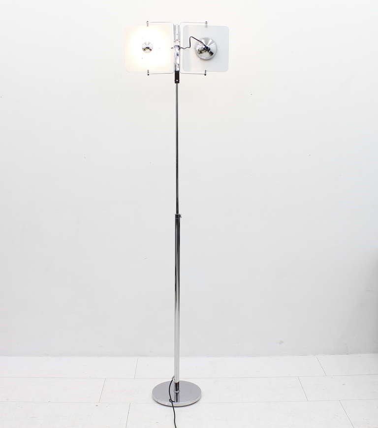 Stilnovo Adjustable Chrome Floor Lamp For Sale 3