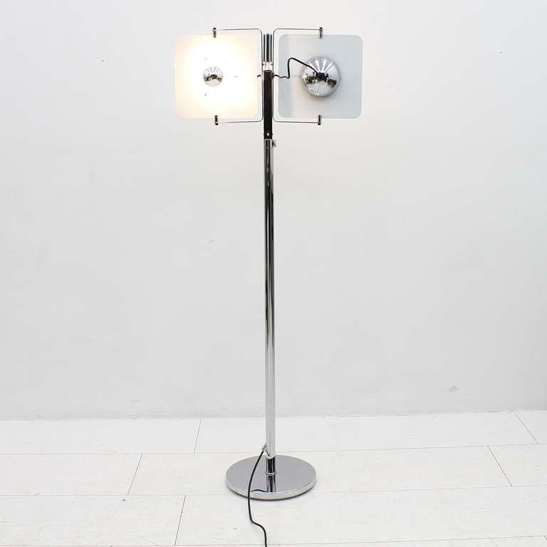 Stilnovo Adjustable Chrome Floor Lamp For Sale 4