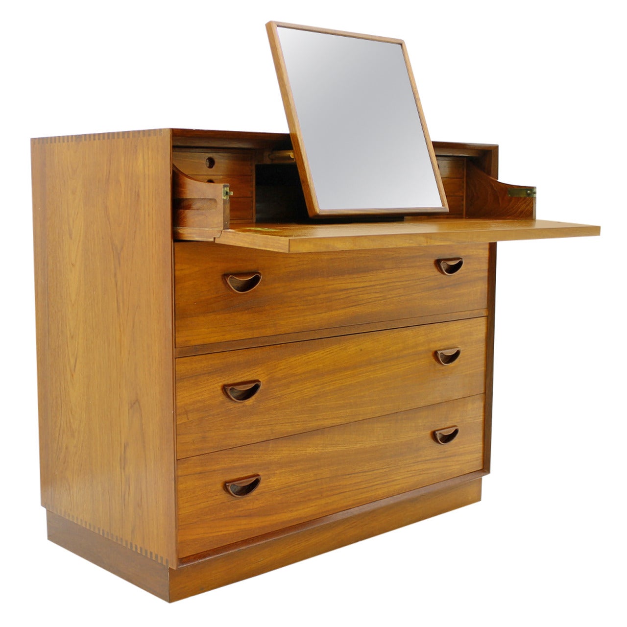 Teakwood Vanity or Dresser by Peter Hvidt & Orla Molgaard Nielsen, Denmark